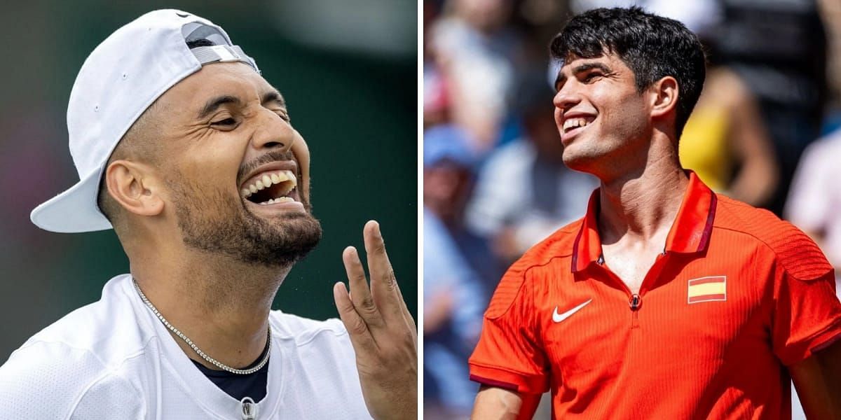 Nick Kyrgios (L) &amp; Carlos Alcaraz (R) (Image source: GETTY)