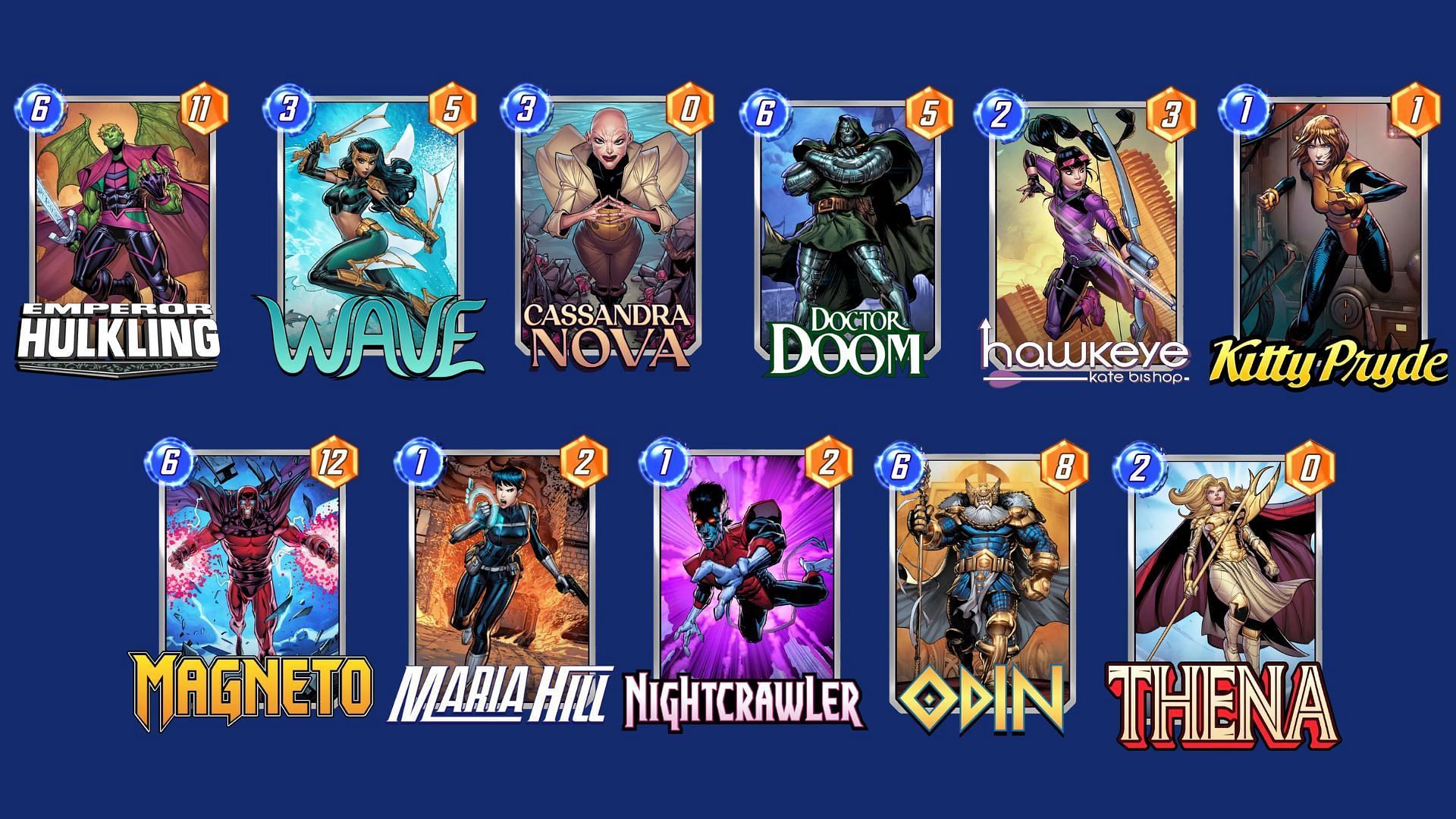 The Hulkling Wave Deck in Marvel Snap (Image via Nuverse)