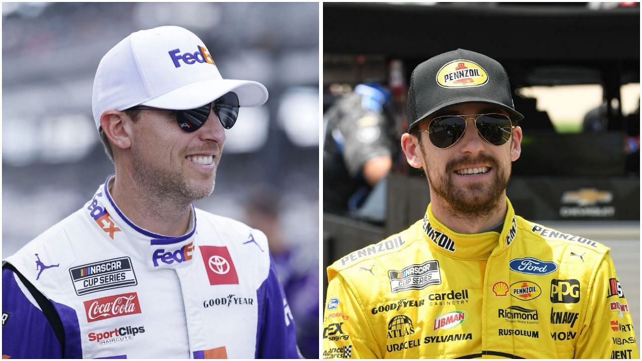 Ryan Blaney would prefer moving into JGR driver Denny Hamlin&rsquo;s house(images all via Getty)