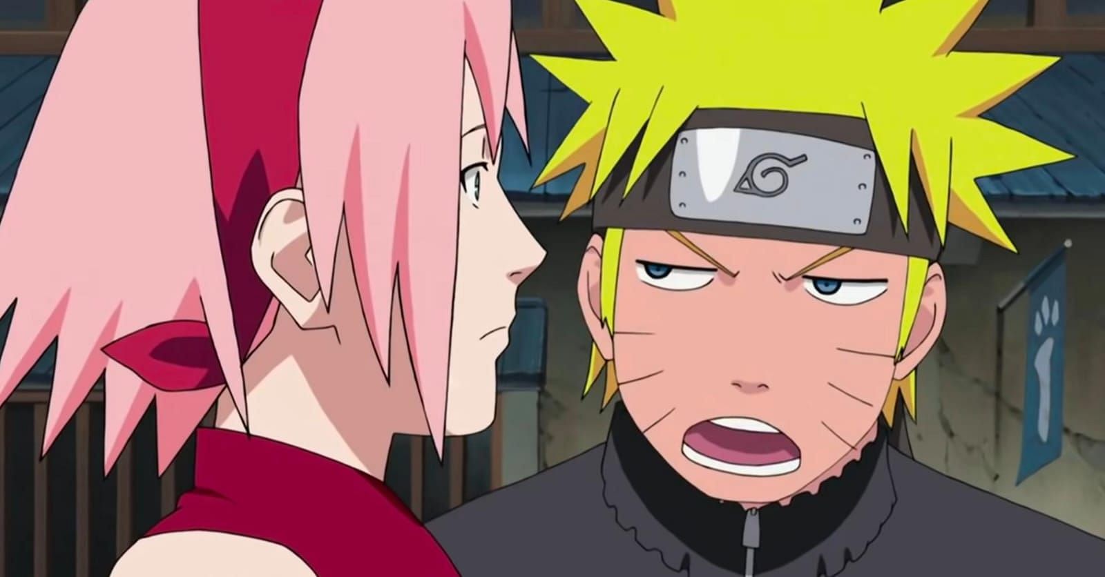 Naruto (one of the friendzoned anime characters) and Sakura (Image via Pierrot)