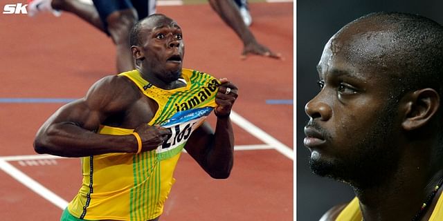 Usain Bolt won the 100m gold in Beijing, while Asafa Powell finished fifth.