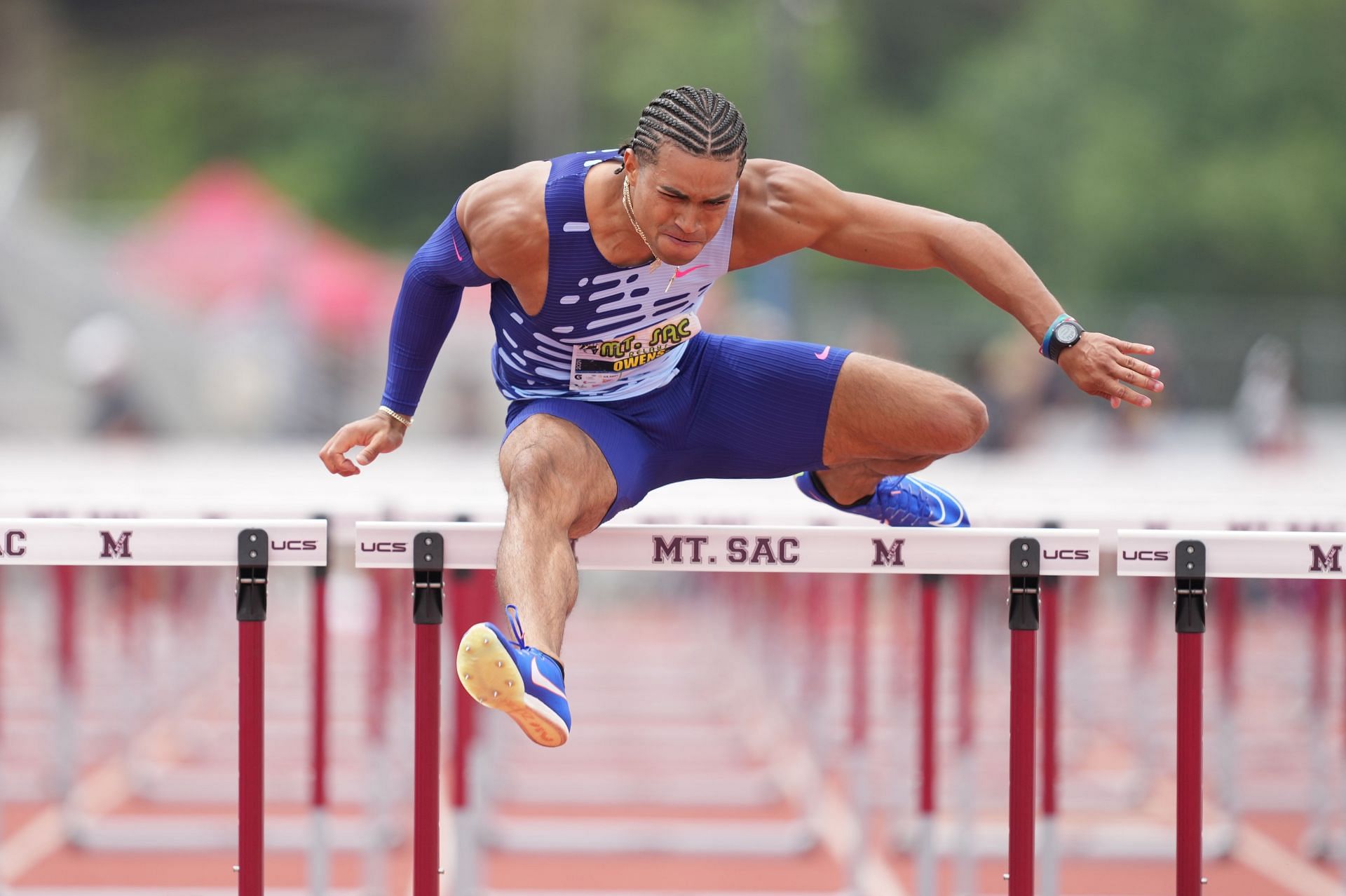 Ayden Owens-Delerme in action in the decathlon event at the Mt. SAC relays 2024 - Getty Images