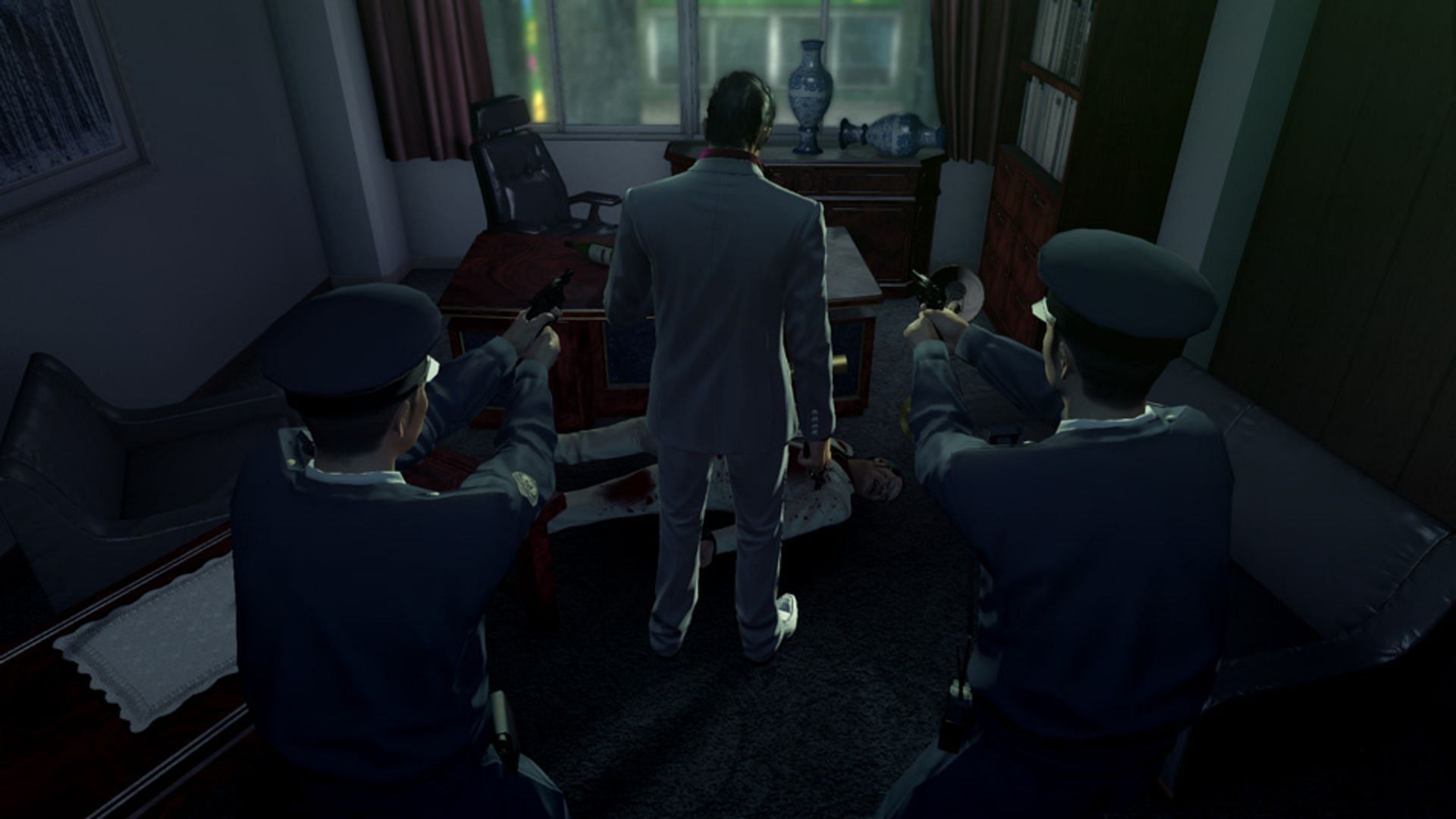 Kiryu gets arrested (Image via SEGA)