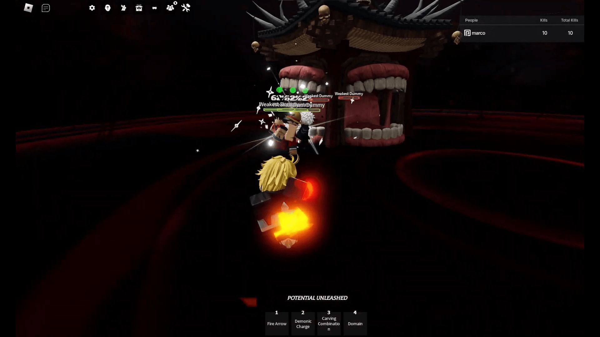 Potential Unleashed gameplay screenshot (Image via Roblox)