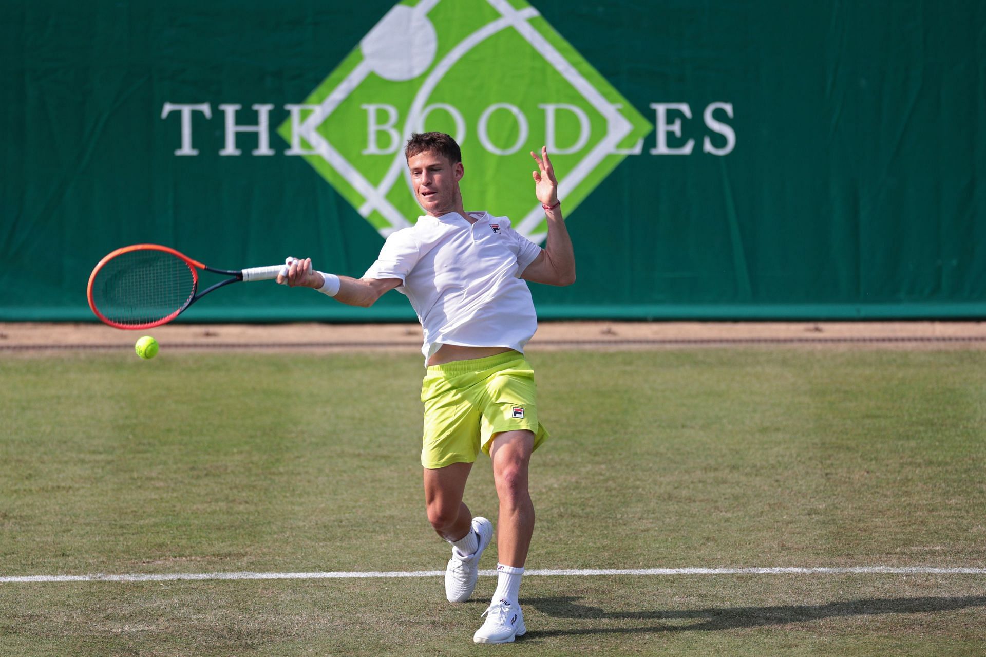 Diego Schwartzman in action at the Boodles Tennis Tournament at Stoke Park (Picture: Getty)