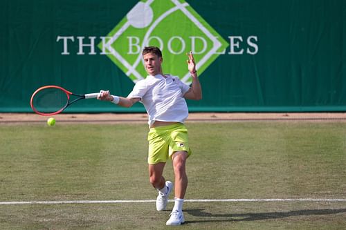 Diego Schwartzman in action at the Boodles Tennis Tournament at Stoke Park (Picture: Getty)