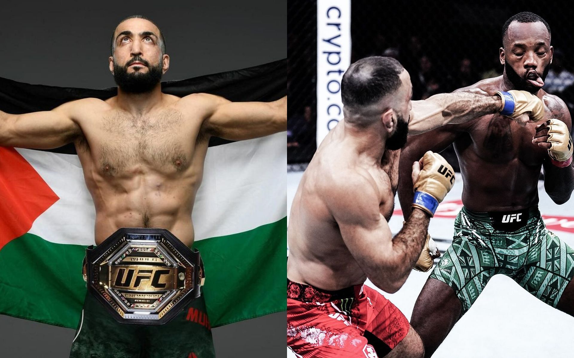 UFC veteran lauds Belal Muhammad (left) for performance against Leon Edwards (right) [Images courtesy @bullyb170 on Instagram]