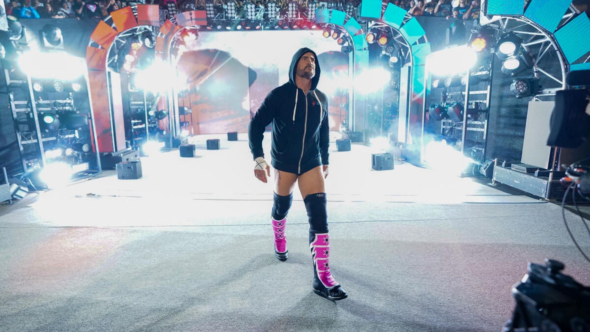 CM Punk during his entrance at SummerSlam 2024 [Image Credits: wwe.com]