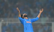 Ravindra Jadeja reacts after claiming a wicket in the 2023 ODI World Cup. (Image Credits: Getty Images)