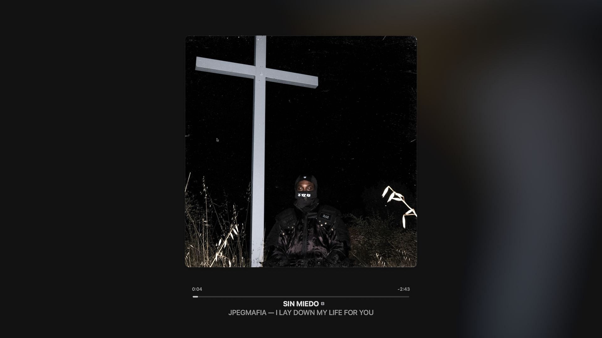 Track 2 on JPEGMafia&#039;s fifth studio album &#039;I LAY DOWN MY LIFE FOR YOU&#039; (Image via Apple Music)