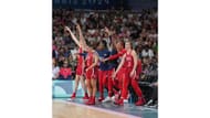 Plum and her USA teammates celebrate at the 2024 Paris Olympics. Image Credit: K. Plum's IG account