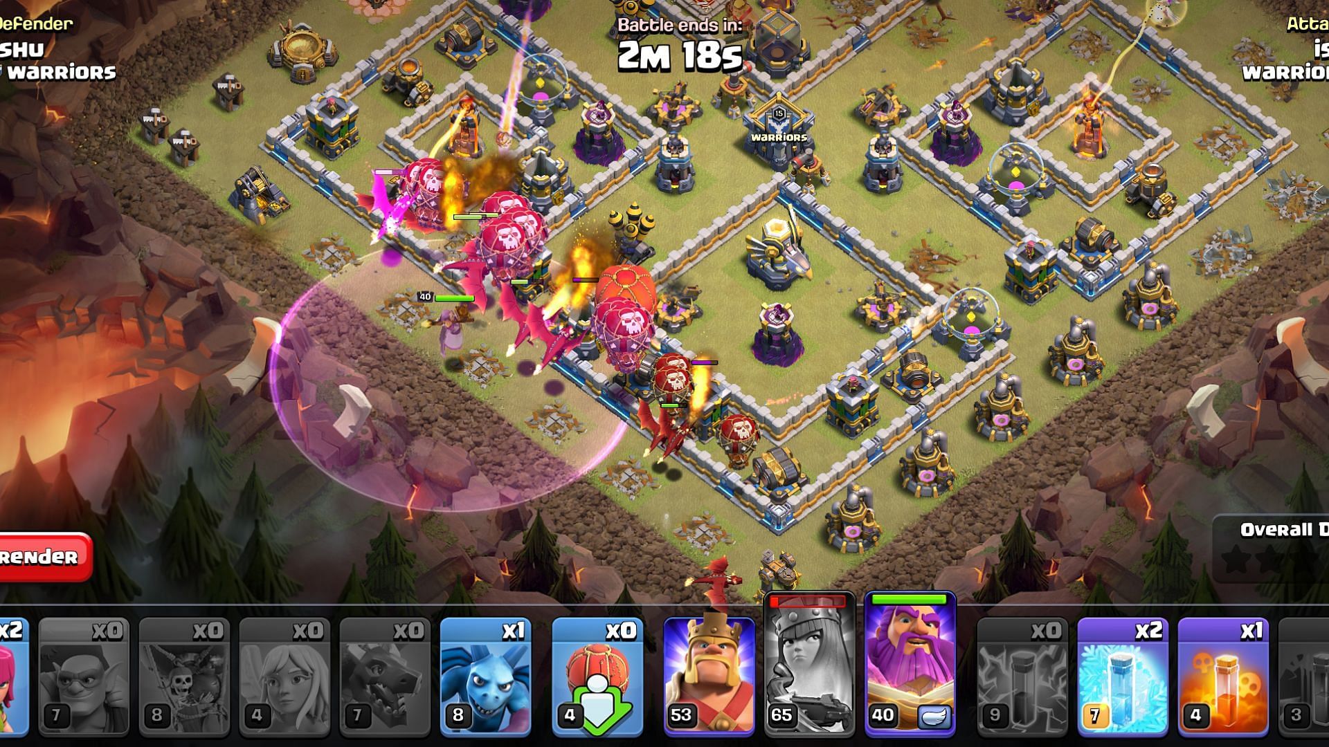 Town Hall 12 Queen Walk DragLoon attack strategy in Clash of Clans (Image via SuperCell)