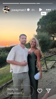 Jeremy Swayman and his girlfriend Tori Hickel