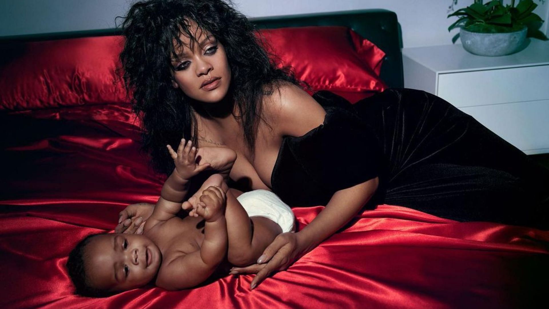 Rihanna and her son, RZA, for British Vogue (Image via Instagram/@badgalriri)