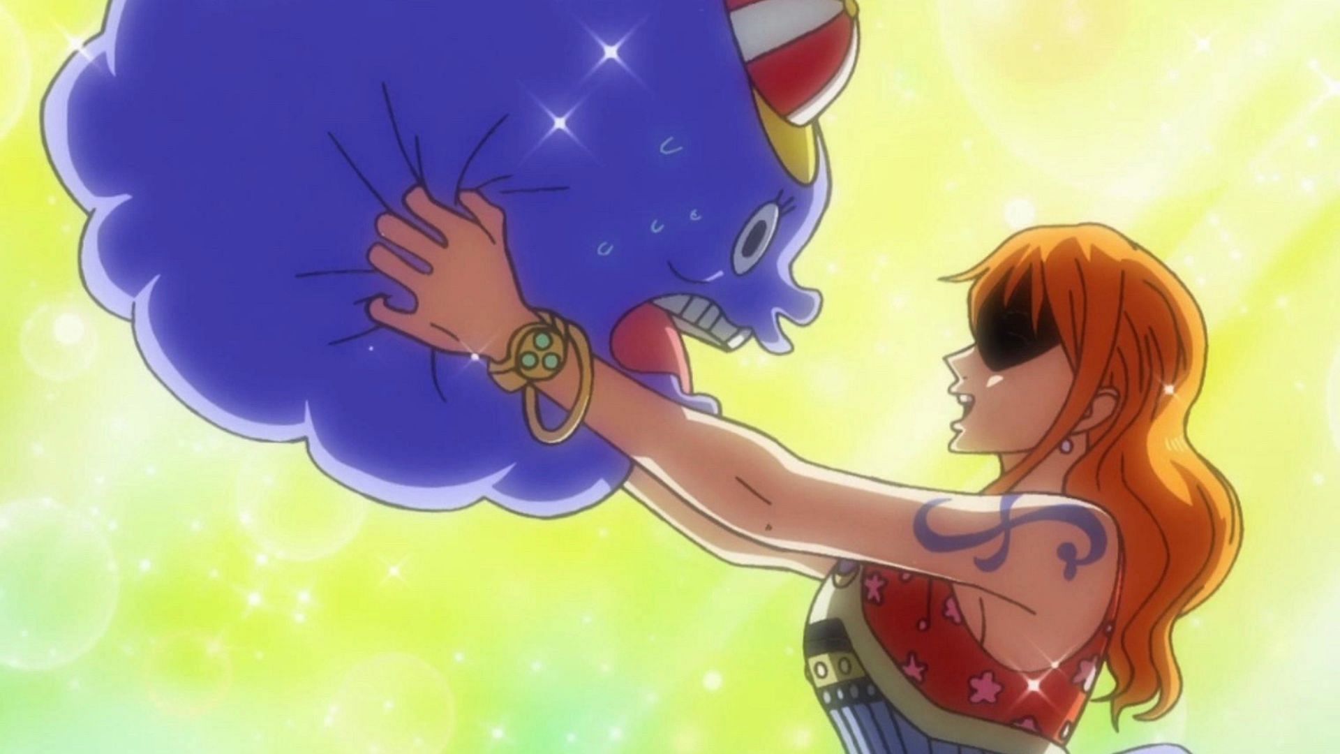 Nami and Zeus as shown in the anime series (Image via Toei Animation)