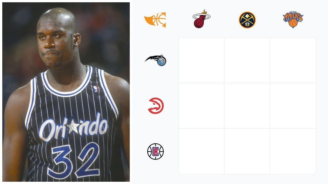 NBA Immaculate Grid answers for August 18. (Photos: GETTY and @immaculategrid/X)