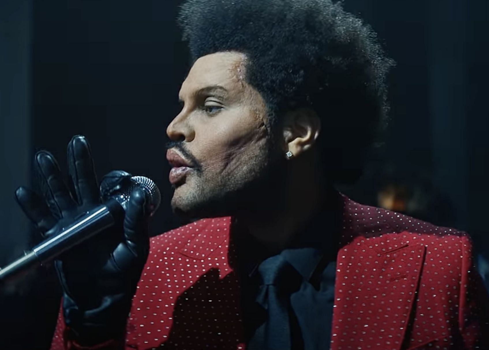 The Weeknd in the Save Your Tears music video (Image via YouTube/The Weeknd)