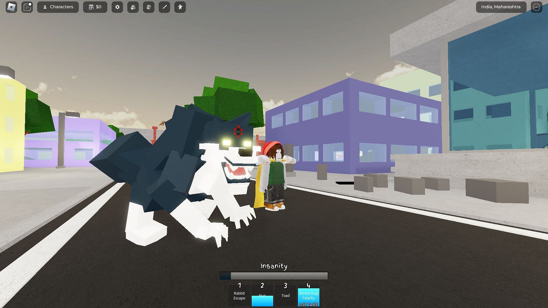 Divine Dog: Totality skill in action (Image via Roblox)