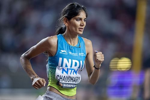 Women's 3000m steeplechase runner, Parul Chaudhary, was among the several Indian track athletes who failed to impress. (image via getty)