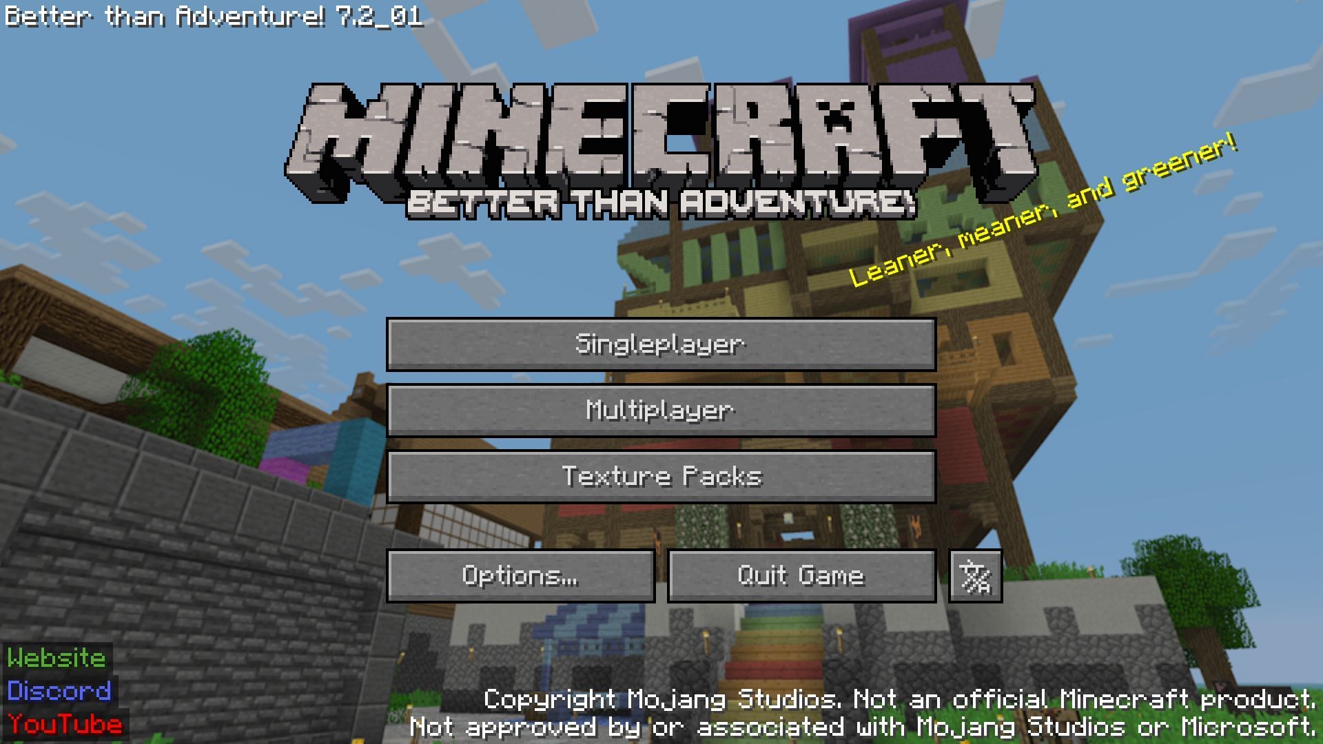 Better Than Adventure&#039;s latest version will run after the update utility installs the latest version. (Image via Mojang Studios)