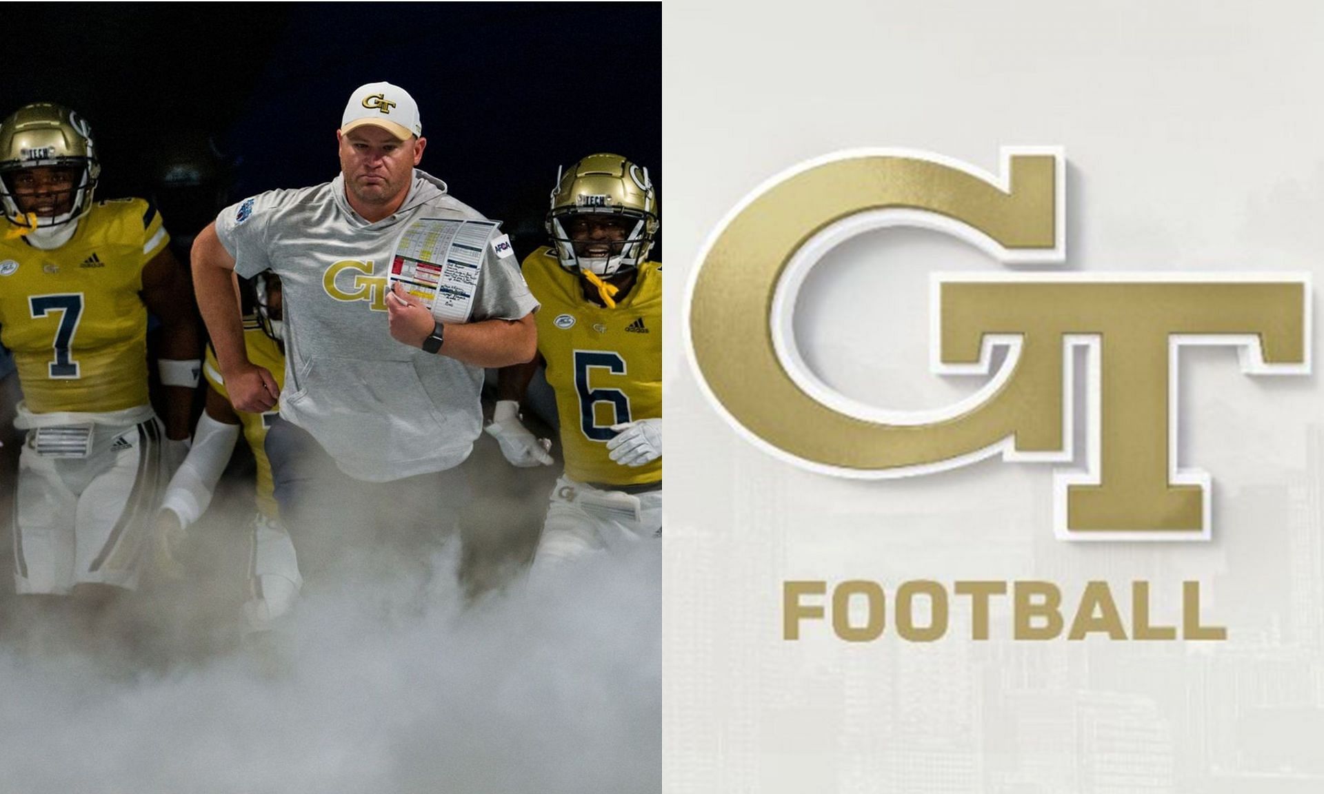 The Georgia Tech Yellow Jackets&rsquo; helmets will feature a golden Celtic knot.