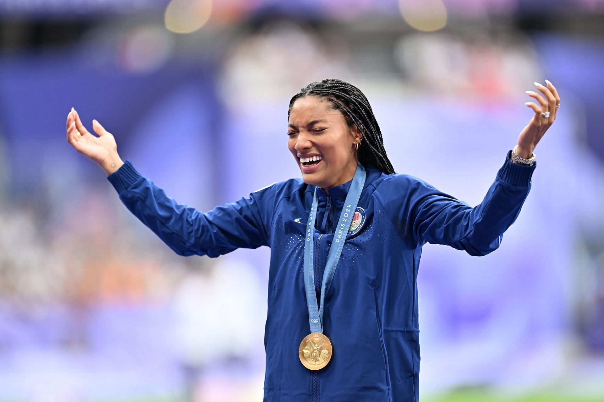 Davis-Woodhall at Olympic Games Paris 2024 - Women&#039;s Long Jump - Source: Getty