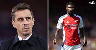 “It made me wince as a right-back” - Gary Neville salutes Arsenal star for his role in Thomas Partey’s goal against Aston Villa