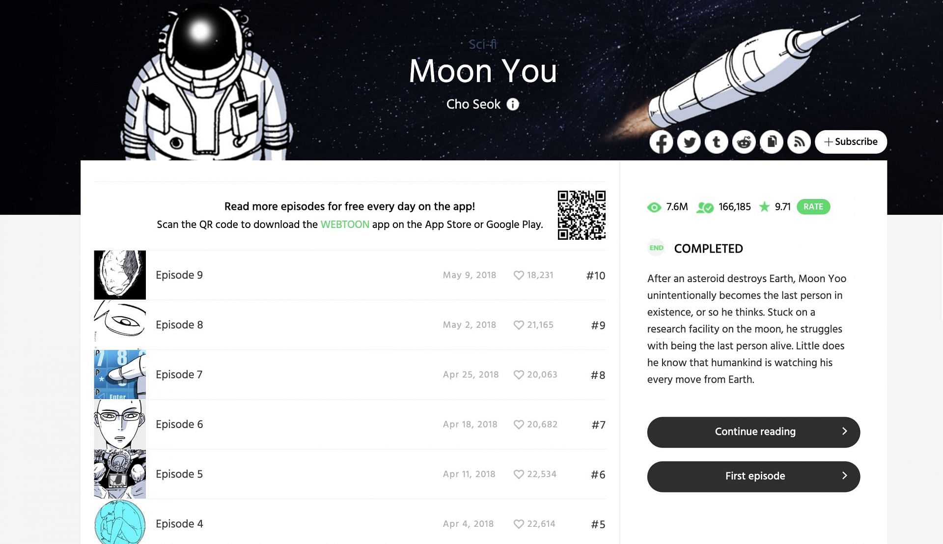 Screenshot of webtoon &#039;Moon You&#039; (Image via Webtoon)