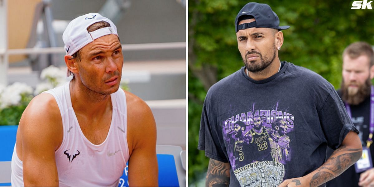 Rafael Nadal (L) and Nick Kyrgios (R) [image Source: Getty Images]