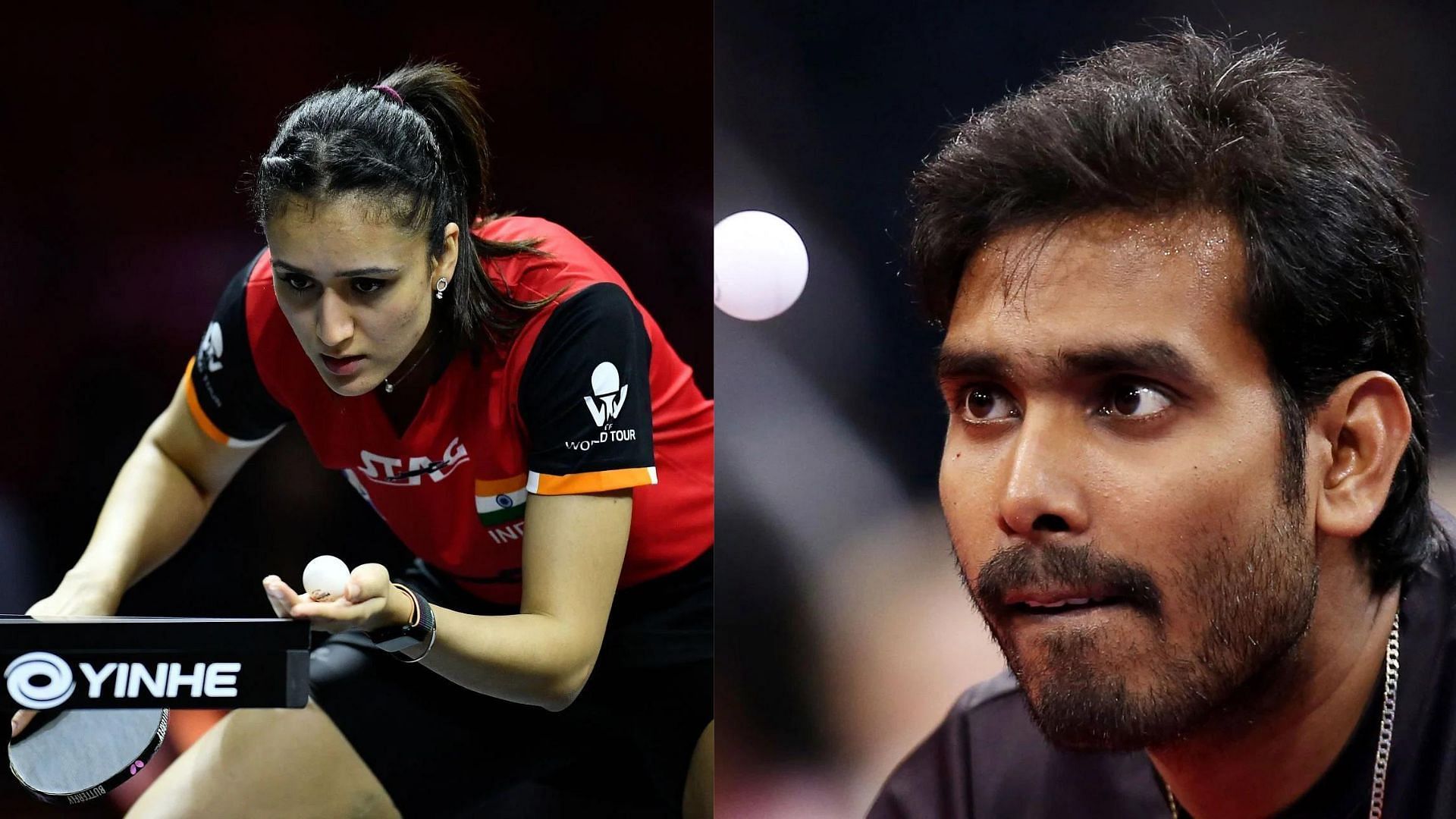 Sharath Kamal and Manika Batra will be in action today during match 3 of the Ultimate Table Tennis. (Image via getty)