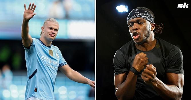KSI reacts as Erling Haaland fulfills promise to do hilarious celebration after netting hat-trick in Manchester City's 4-1 win against Ipswich