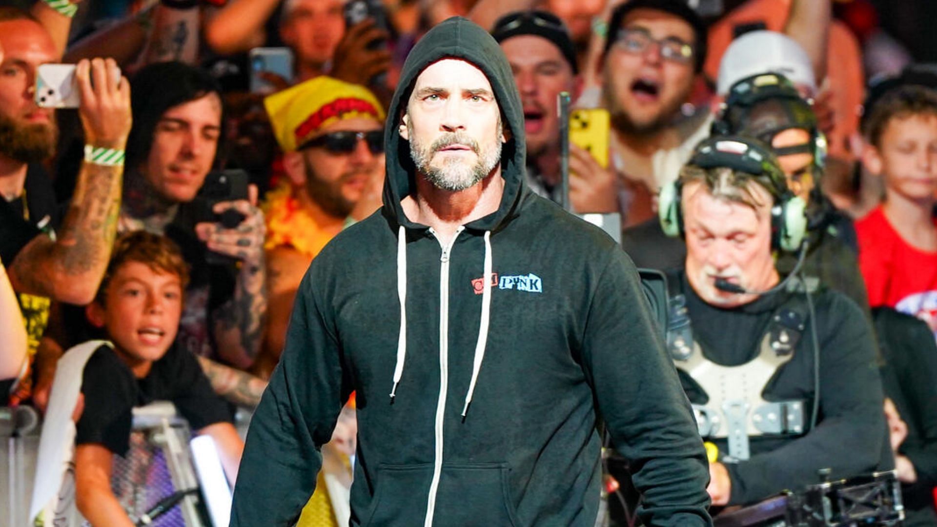 CM Punk at the Cleveland Browns Stadium on August 3 [Photo credit: WWE]