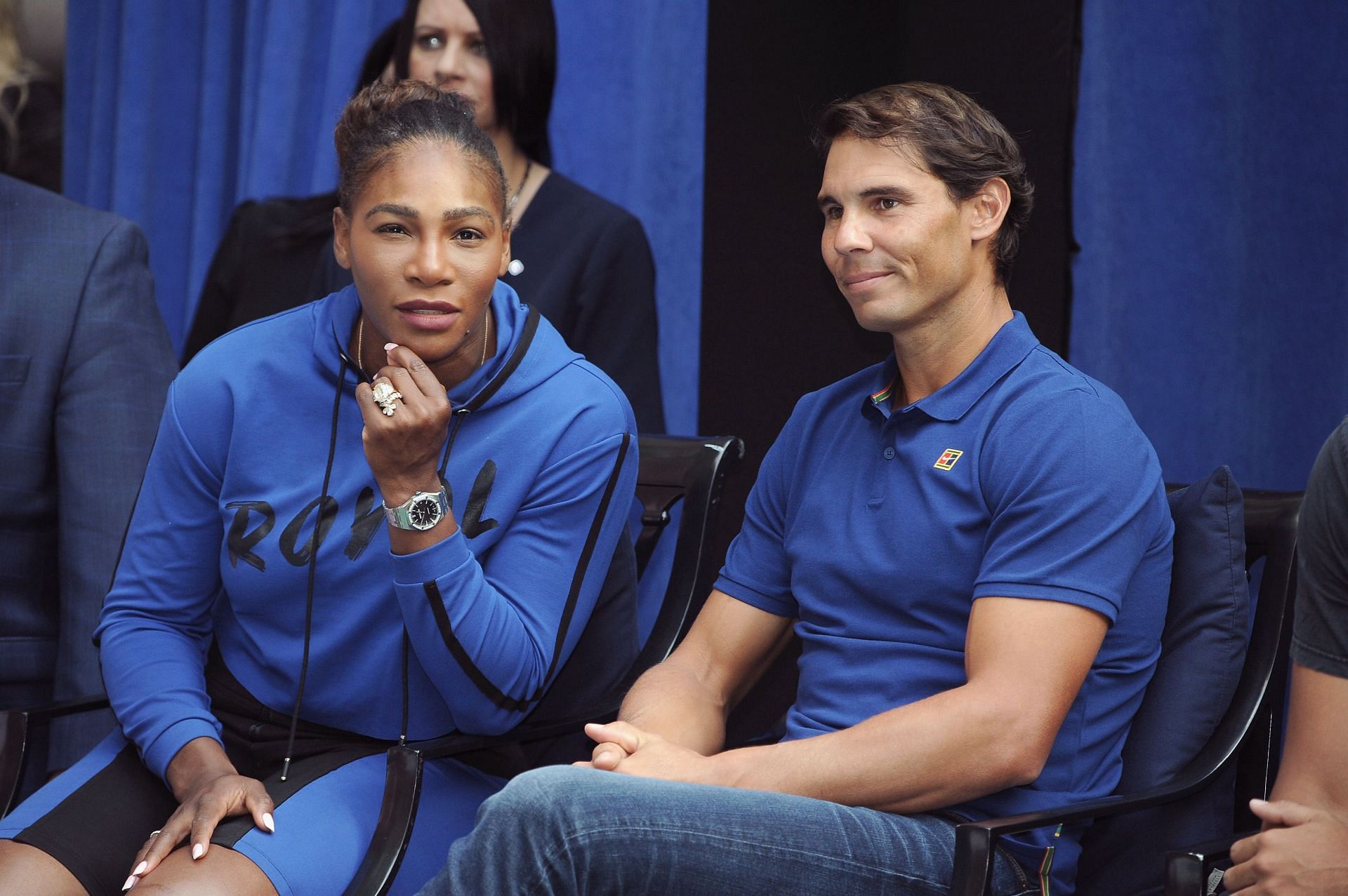 Serena Williams (L) and Rafael Nadal (R) at an event in 2018 | Getty