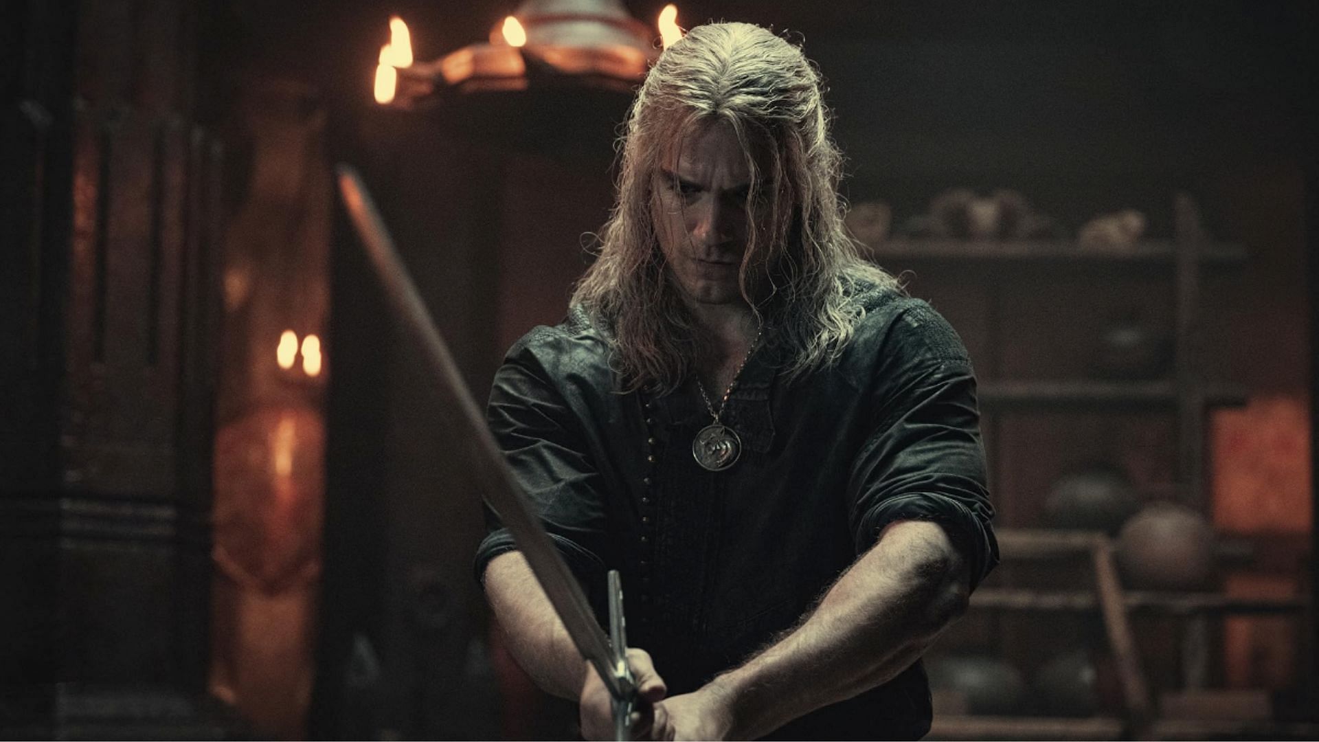 Henry Cavill as Geralt (Image via Netflix)