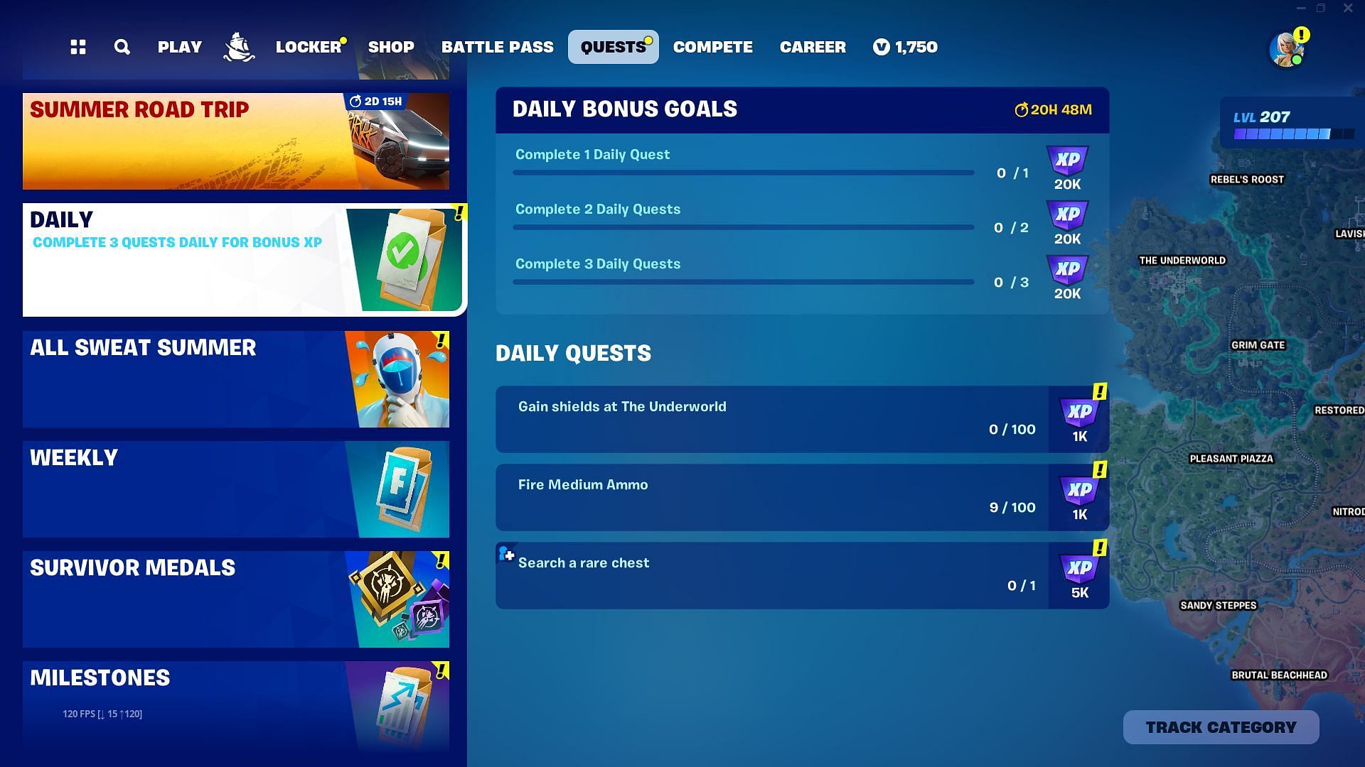 Complete all Battle Royale Quests for massive level up (Image via Epic Games)