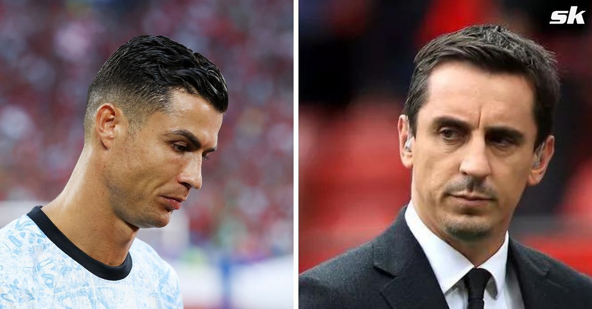 Cristiano Ronaldo and Gary Neville (image via Getty)
