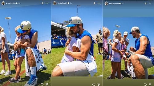 Kelly Stafford captures moments from Rams training camp with husband Matthew Stafford [Image credit: @kbstafford89 IG]