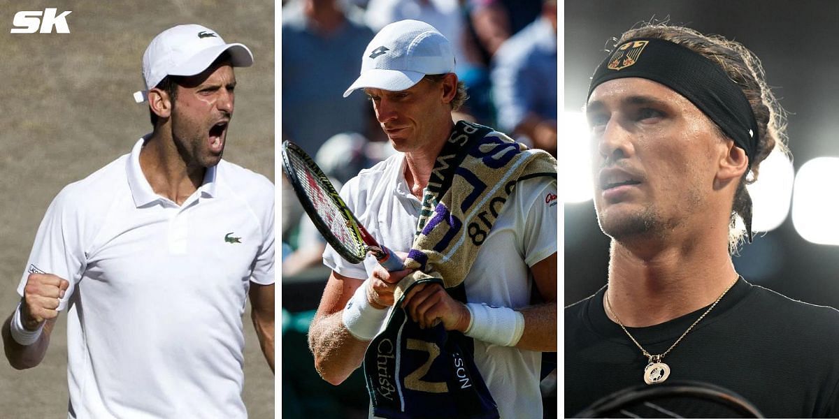 Fans reacted to reports of Kevin Anderson donating money to journalist who is fighting a legal battle against Alexander Zverev [Novak Djokovic (L), Kevin Anderson (Center), Alexander Zverev (R), Source: Getty]