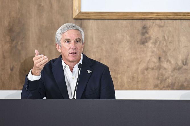Jay Monahan makes bold claim about PGA Tour’s schedule, says the circuit saw an increase in strength of field despite LIV