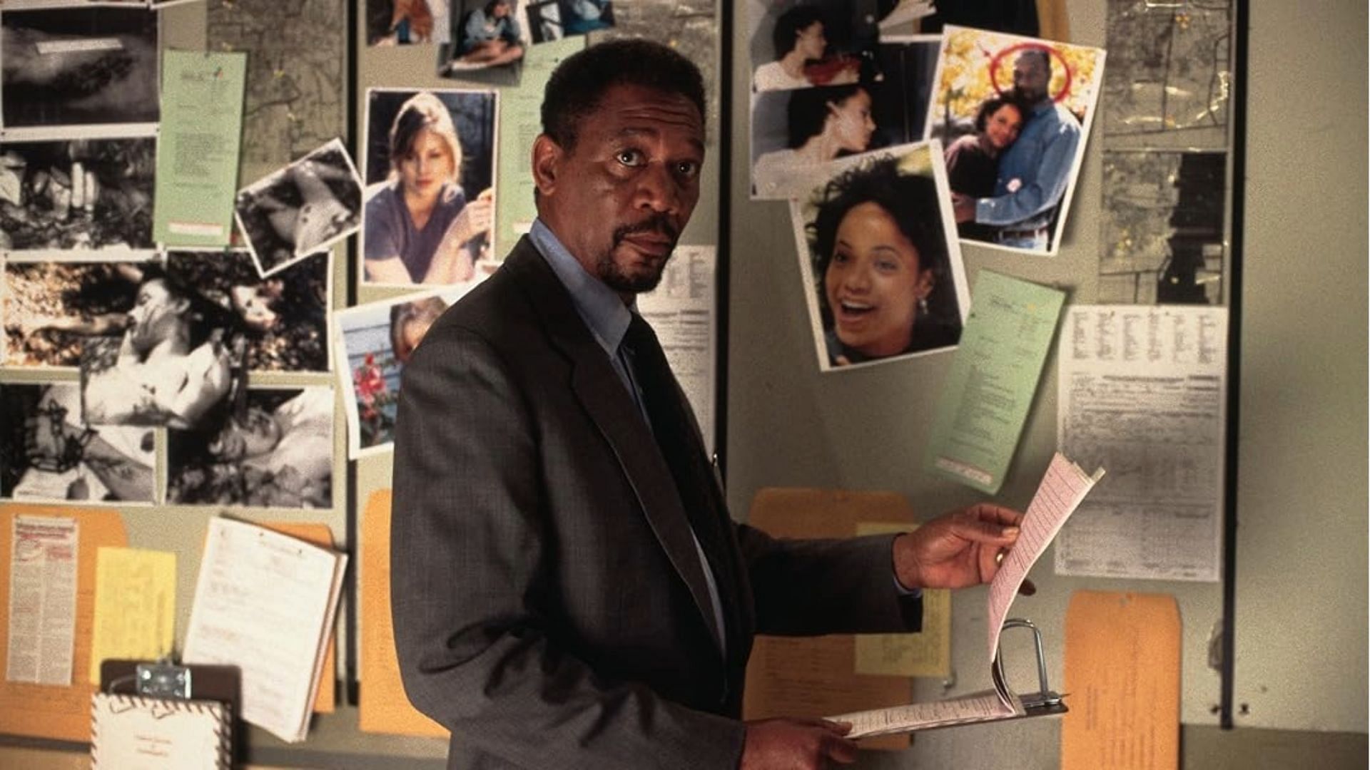 Morgan Freeman in a still from Kiss the Girls (Image via Prime Video)