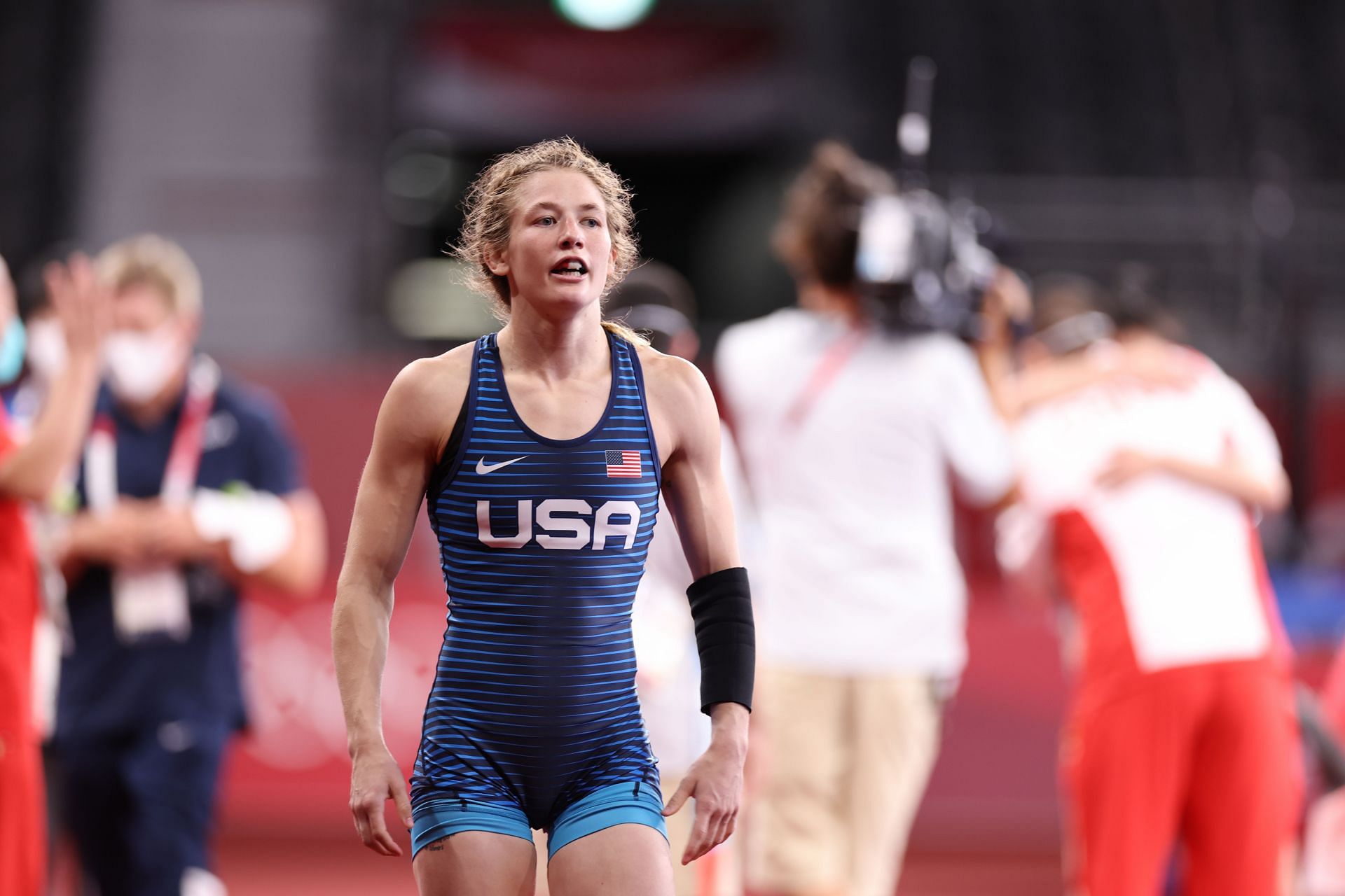 Sarah Hildebrandt will be competing in the gold medal match in the women&#039;s 50kg freestyle wrestling on August 7, 2024 (Photo via Getty Images)