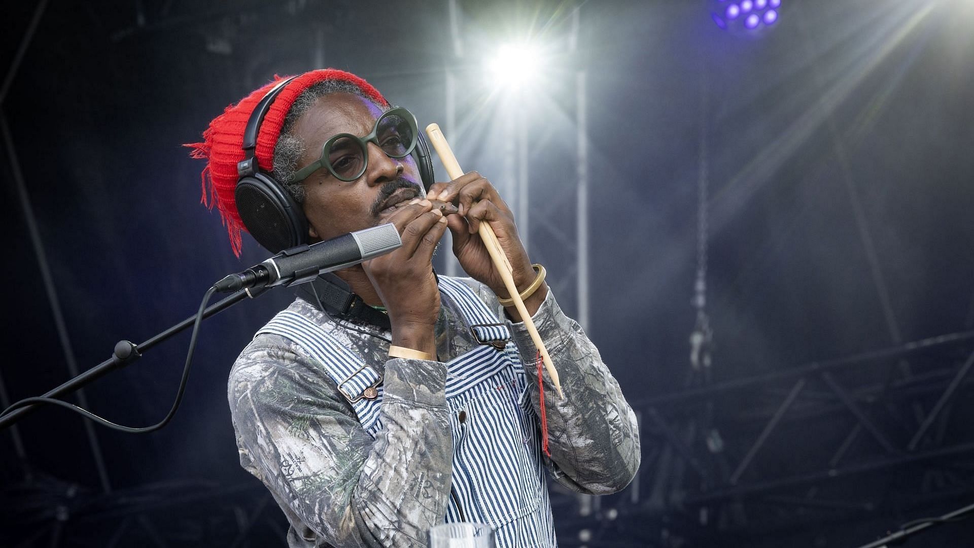 Andr&eacute; 3000 with band New Blue Sun performs on stage during Syd For Solen on August 9, 2024, in Copenhagen, Denmark. (Photo by Matt Jelonek/Getty Images)