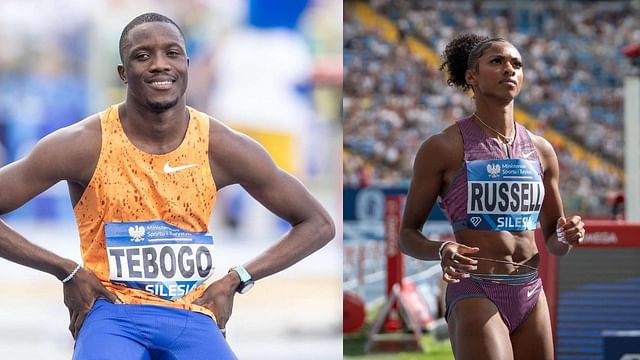 Letsile Tebogo and Masai Russell (Images: All via getty)