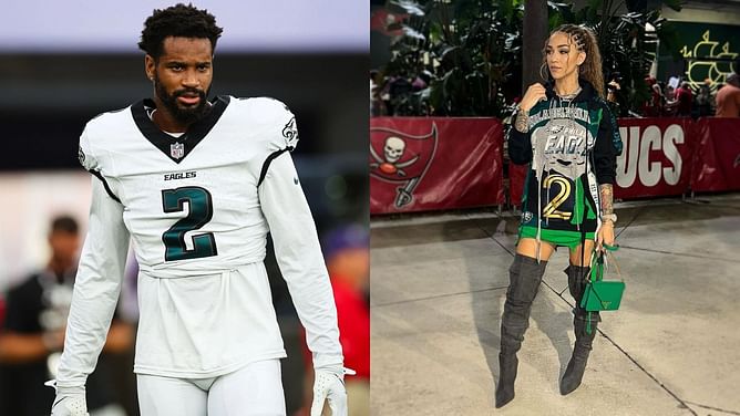 Darius Slay's wife Jennifer reacts to CB's "insane" "no diddy" comment during Eagles press conference