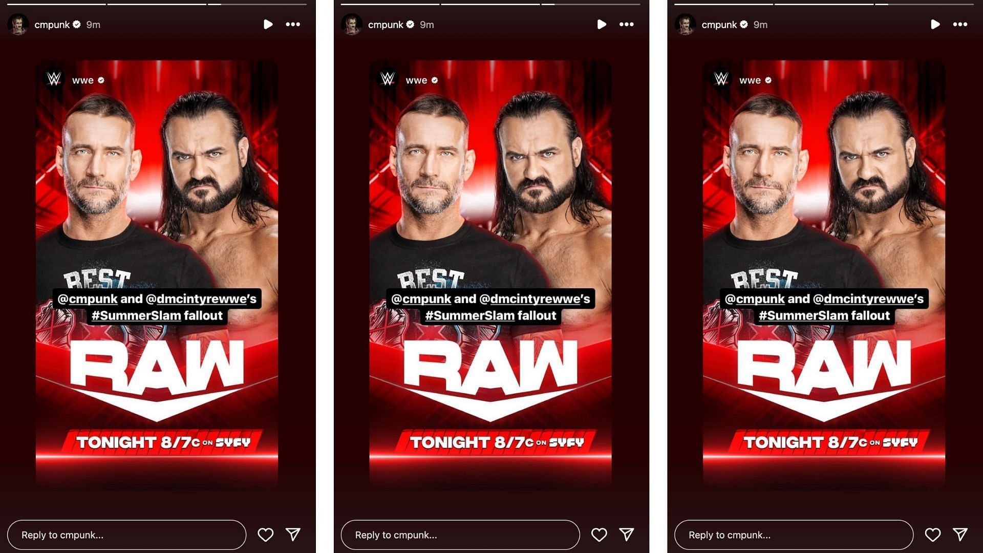 Punk sends message on Instagram ahead of RAW.