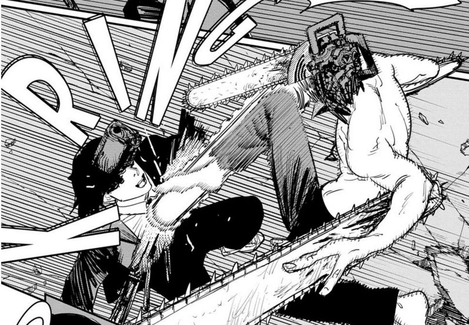 Chainsaw Man vs Gun Fiend (Image via Tatsuki Fujimoto, Viz Media)