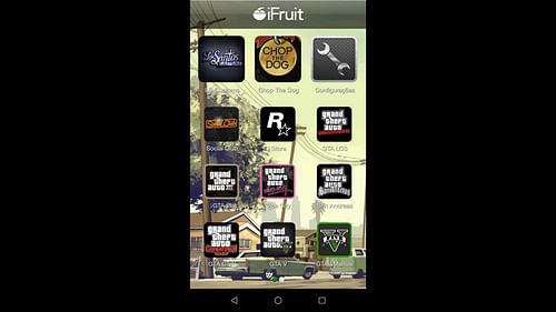 The iFruit app's home screen (Image via Rockstar Games || GTA Wiki)