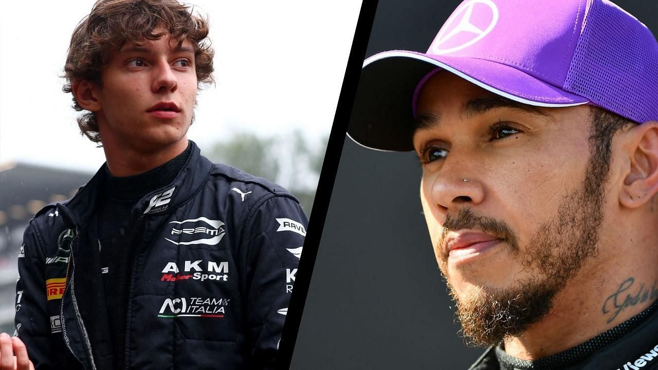 Andrea Kimi Antonelli (L) and Lewis Hamilton (R) (Images via Getty)