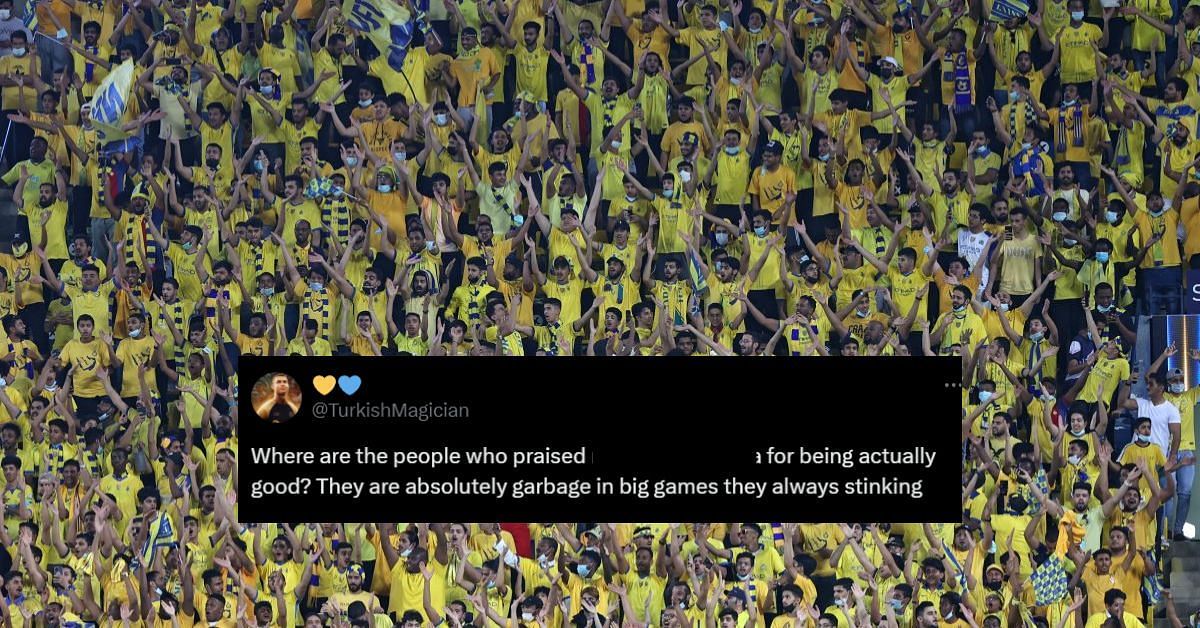 Al-Nassr fans (image via Getty and X)