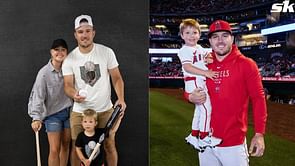 WATCH: Mike Trout and son Beckham's search of LA Angels' star baseball card results in father-son high-fiving